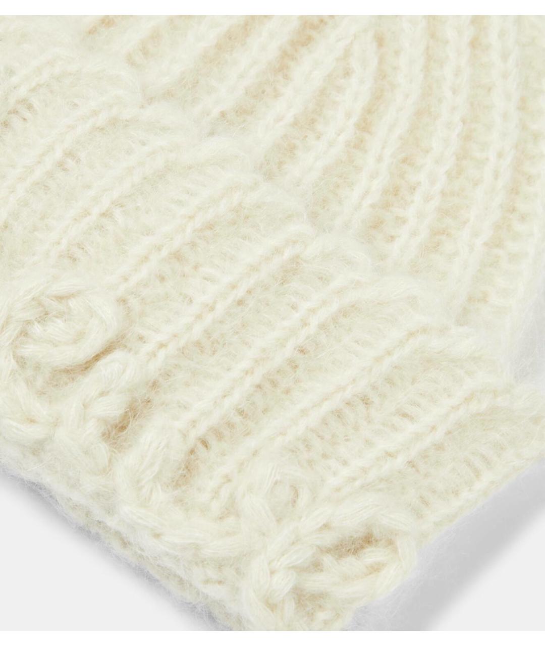 LOEWE Белая шерстяная шапка, фото 4