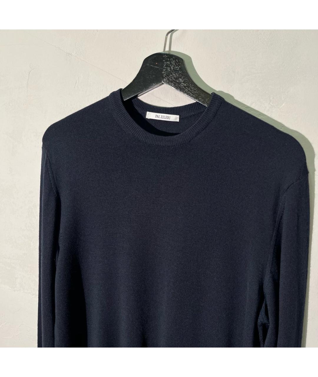 PAL ZILERI Темно-синий шерстяной джемпер / свитер, фото 2