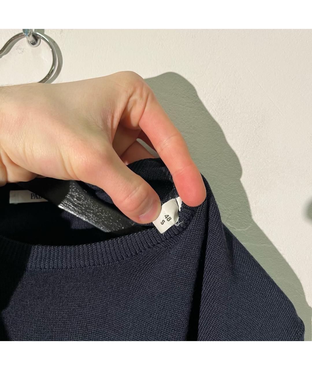 PAL ZILERI Темно-синий шерстяной джемпер / свитер, фото 5