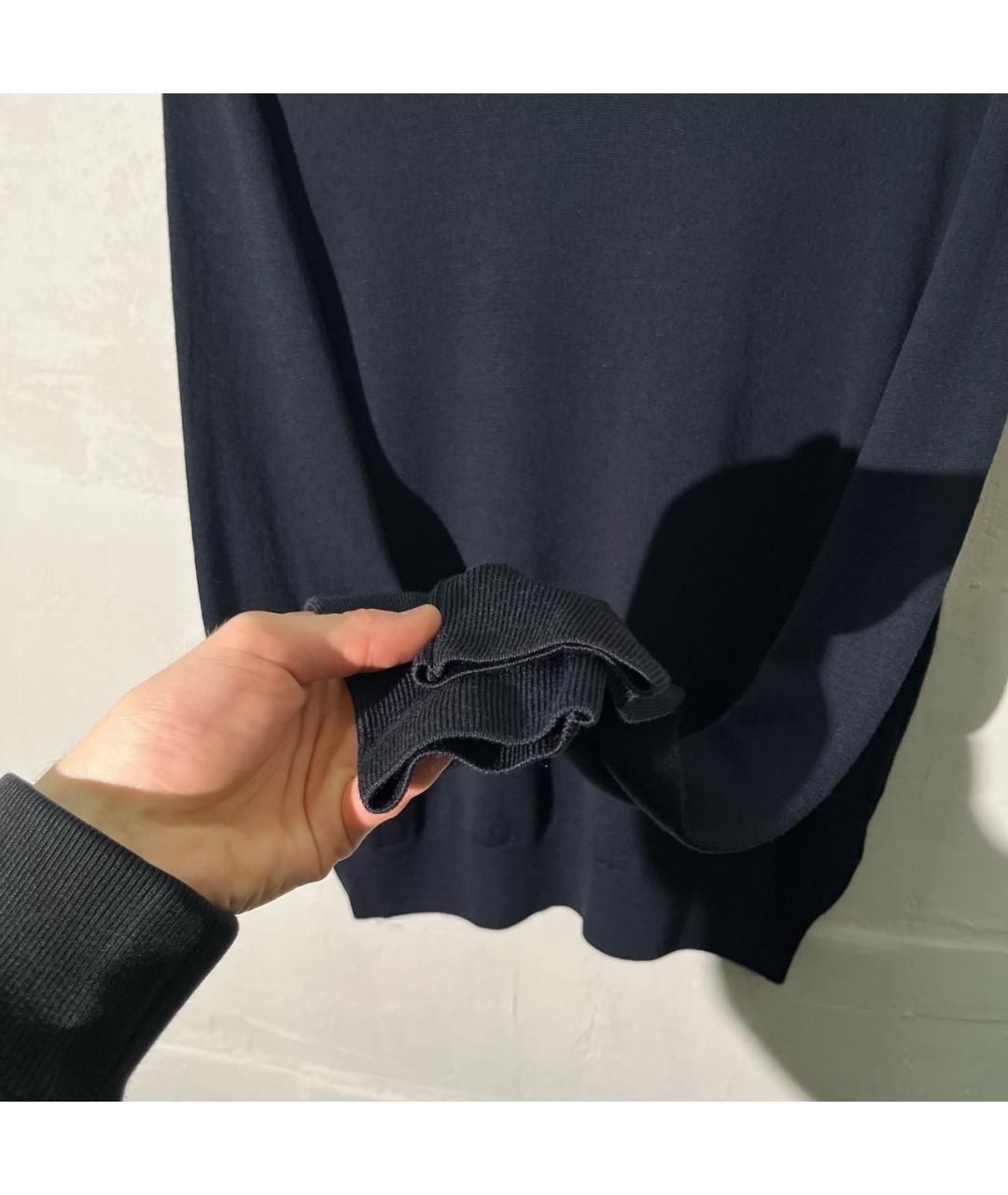 PAL ZILERI Темно-синий шерстяной джемпер / свитер, фото 3