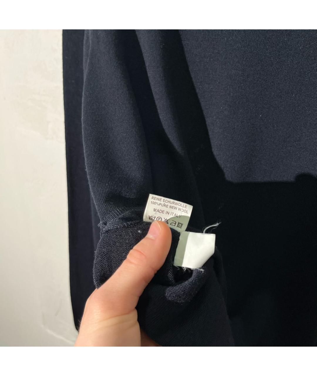 PAL ZILERI Темно-синий шерстяной джемпер / свитер, фото 6