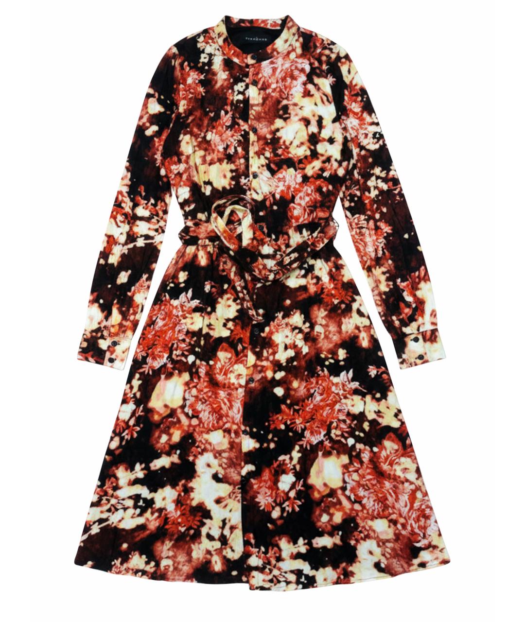 JOHN RICHMOND Бордовое вискозное повседневное платье, фото 1