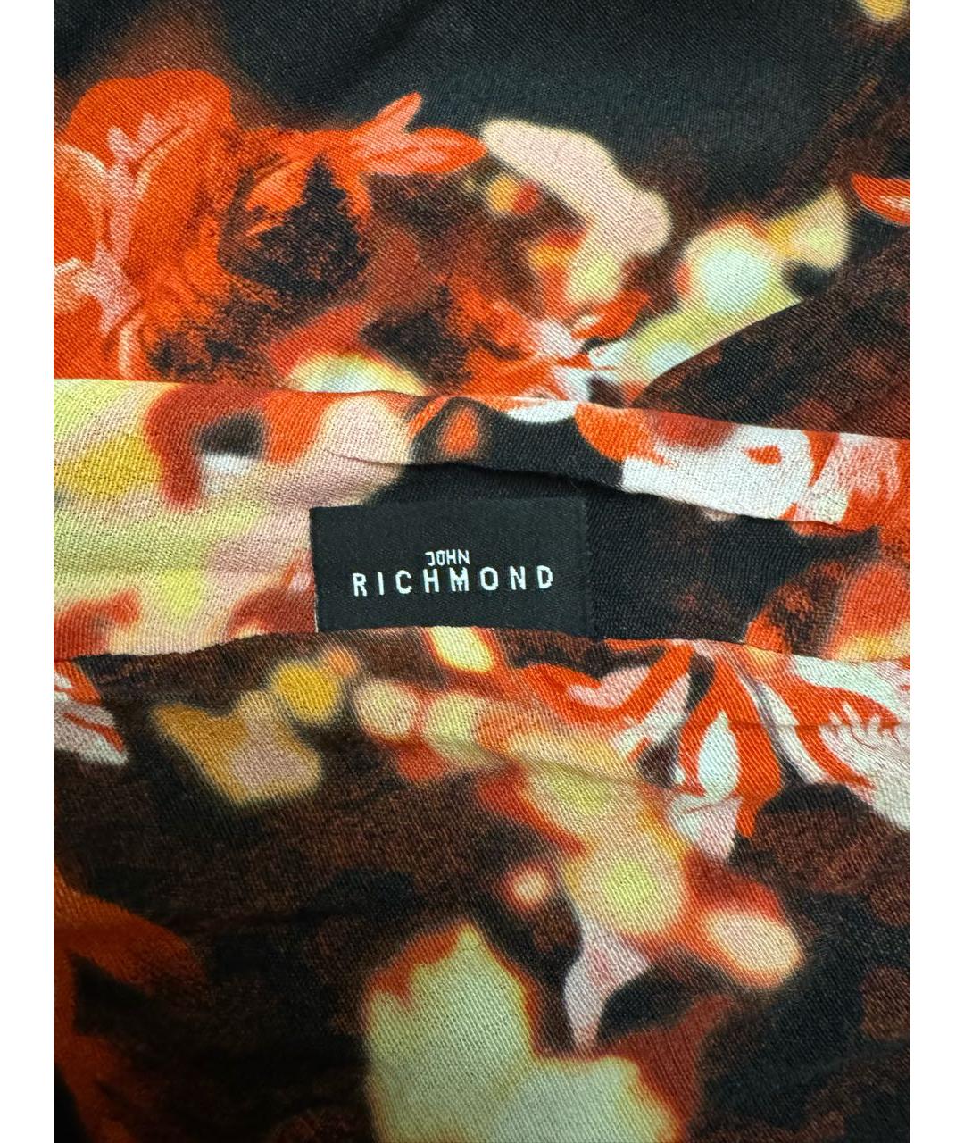 JOHN RICHMOND Бордовое вискозное повседневное платье, фото 8