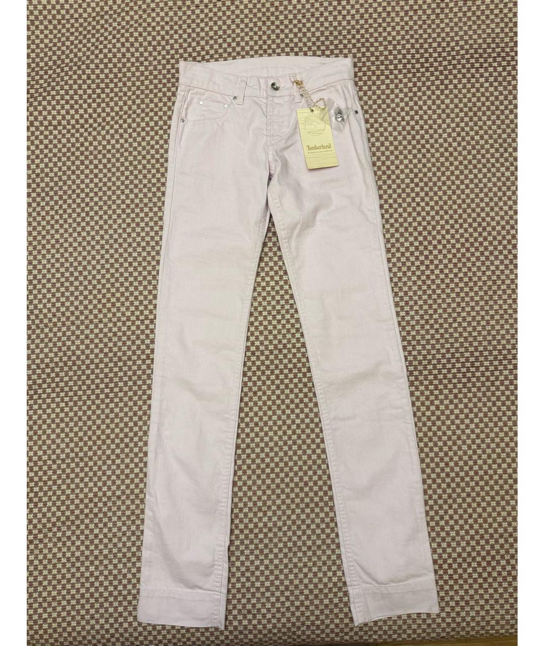 TIMBERLAND Розовые хлопко-эластановые джинсы слим, фото 9