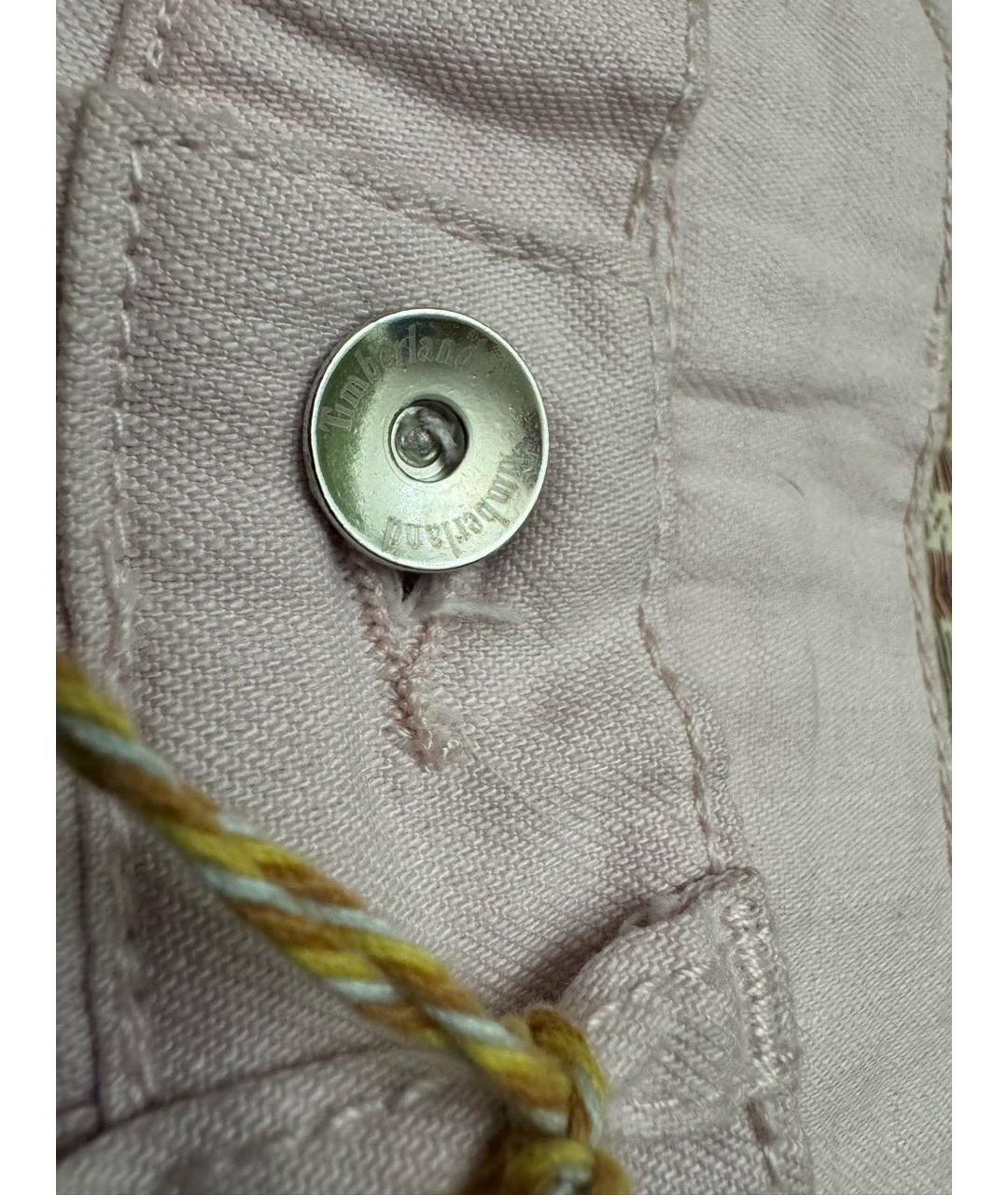 TIMBERLAND Розовые хлопко-эластановые джинсы слим, фото 6