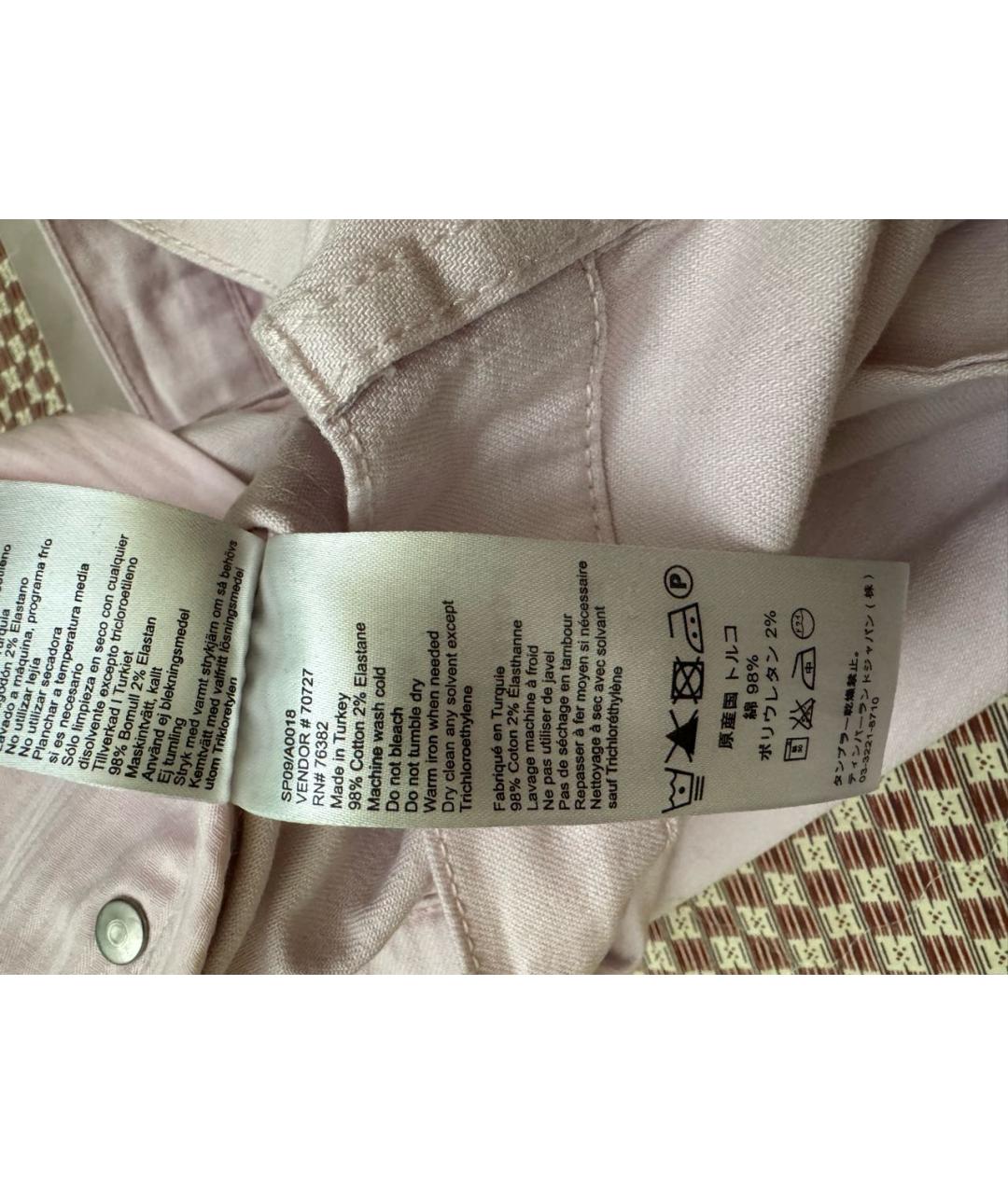 TIMBERLAND Розовые хлопко-эластановые джинсы слим, фото 8