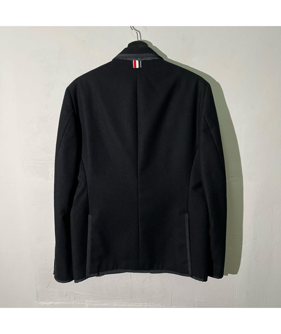 THOM BROWNE Темно-синий шерстяной пиджак, фото 5