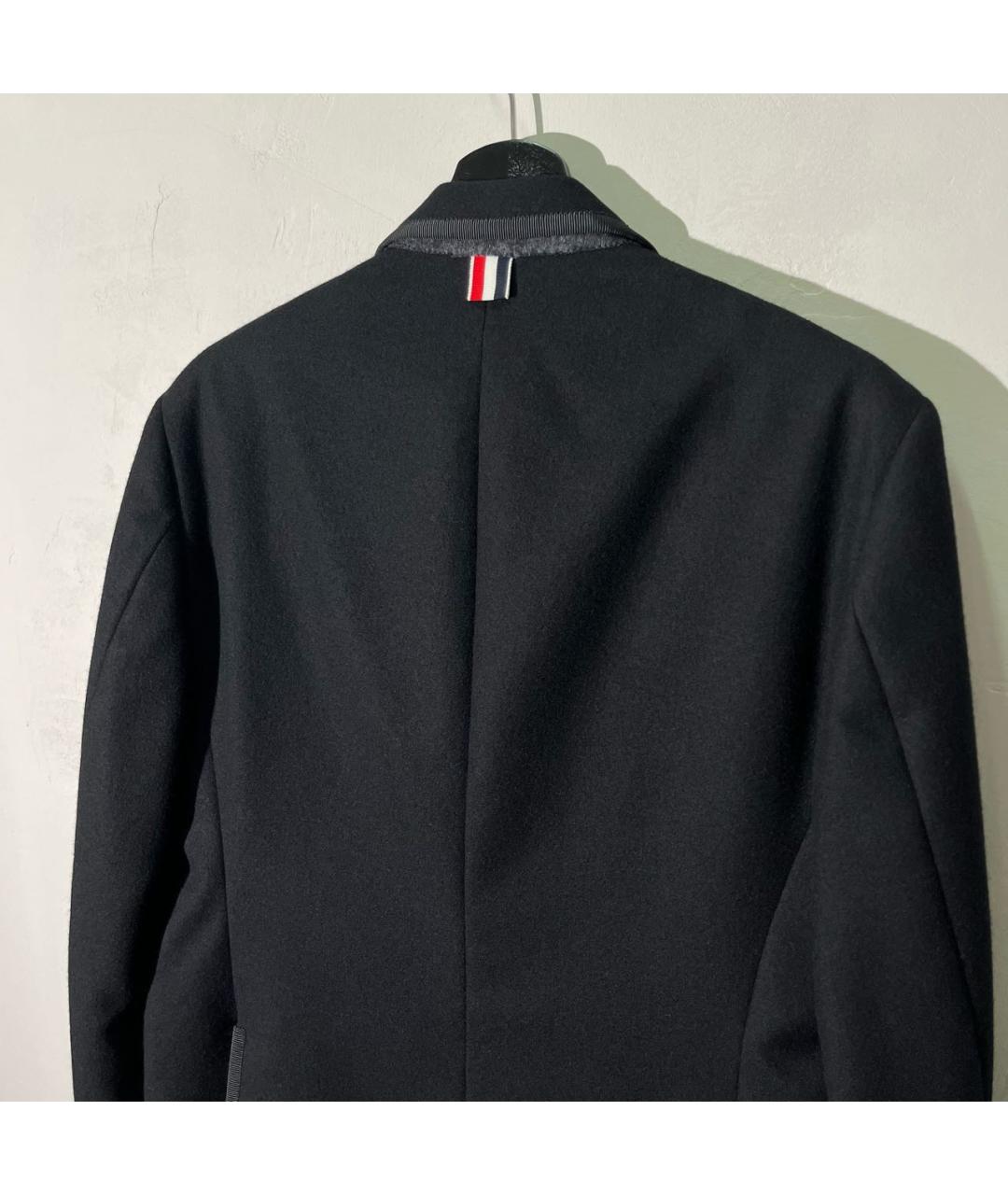 THOM BROWNE Темно-синий шерстяной пиджак, фото 6