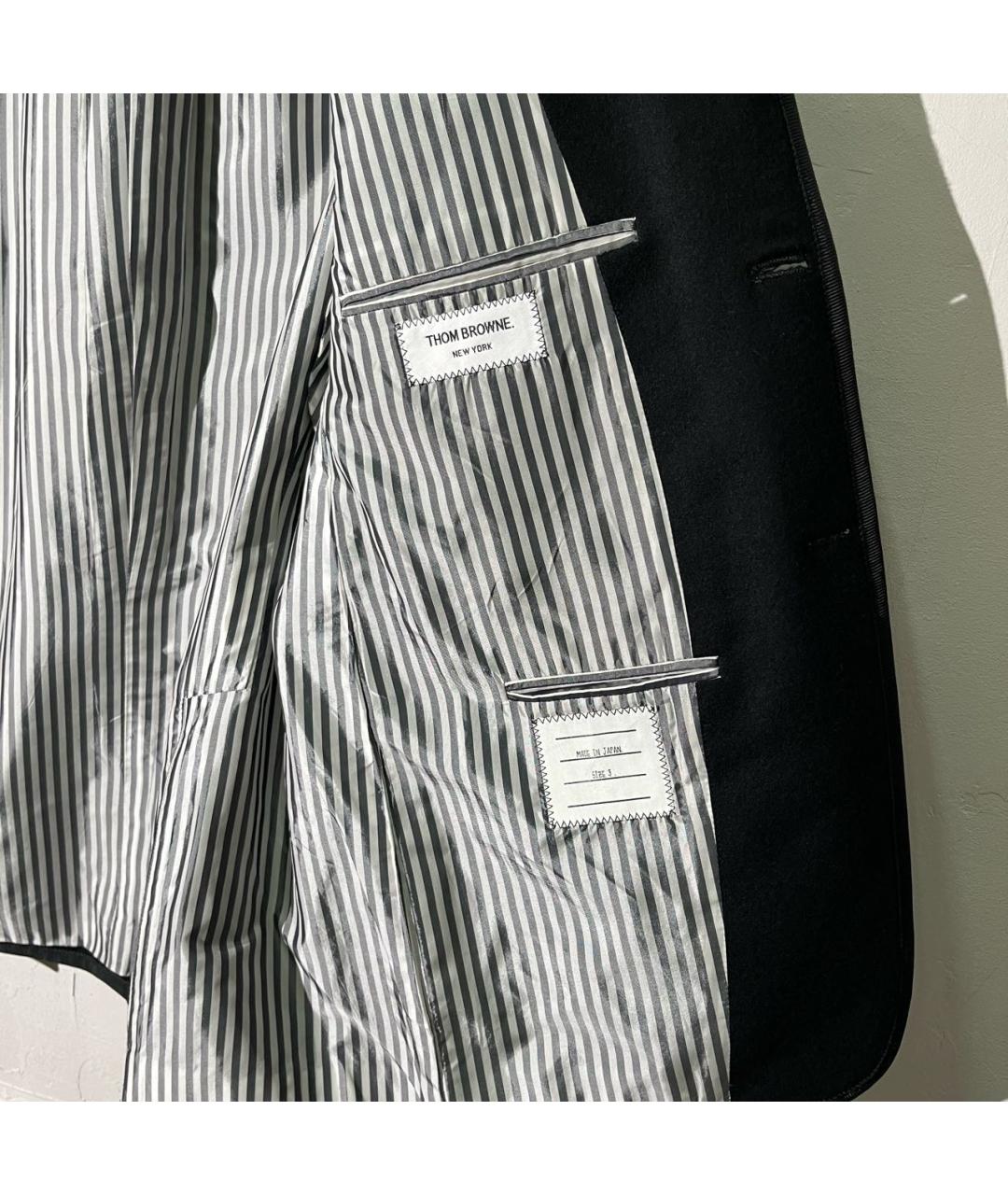 THOM BROWNE Темно-синий шерстяной пиджак, фото 8