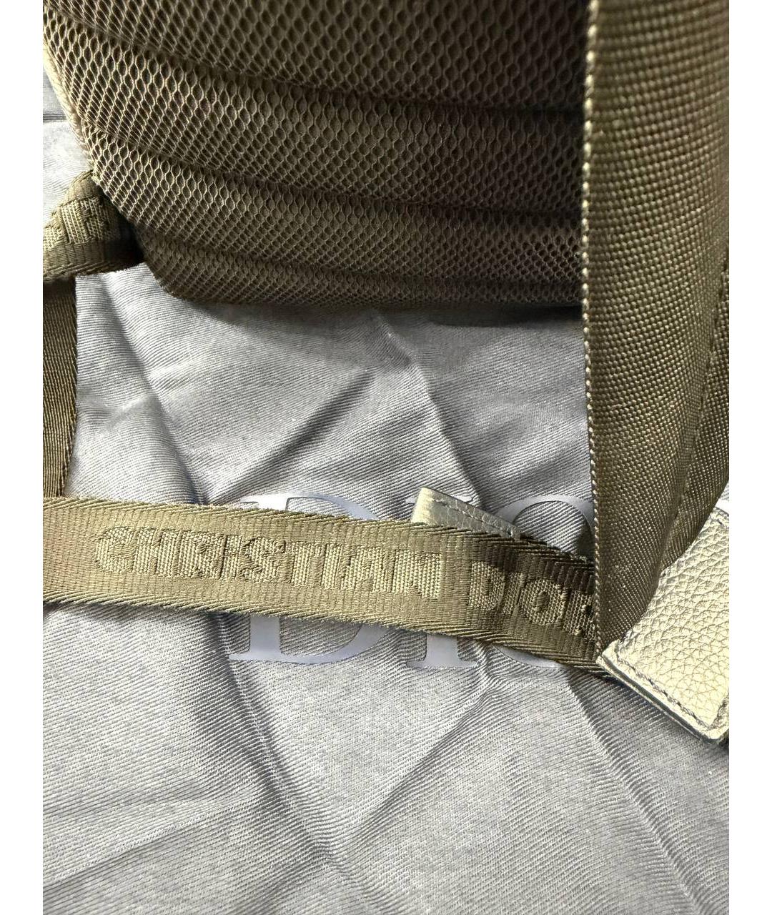 CHRISTIAN DIOR Темно-синий кожаный рюкзак, фото 9