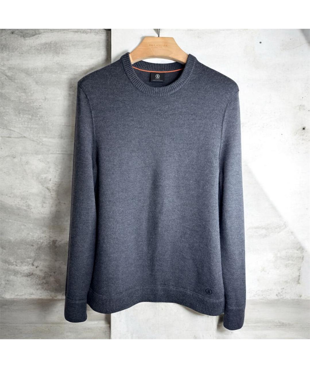 BOGNER Серый шерстяной джемпер / свитер, фото 9