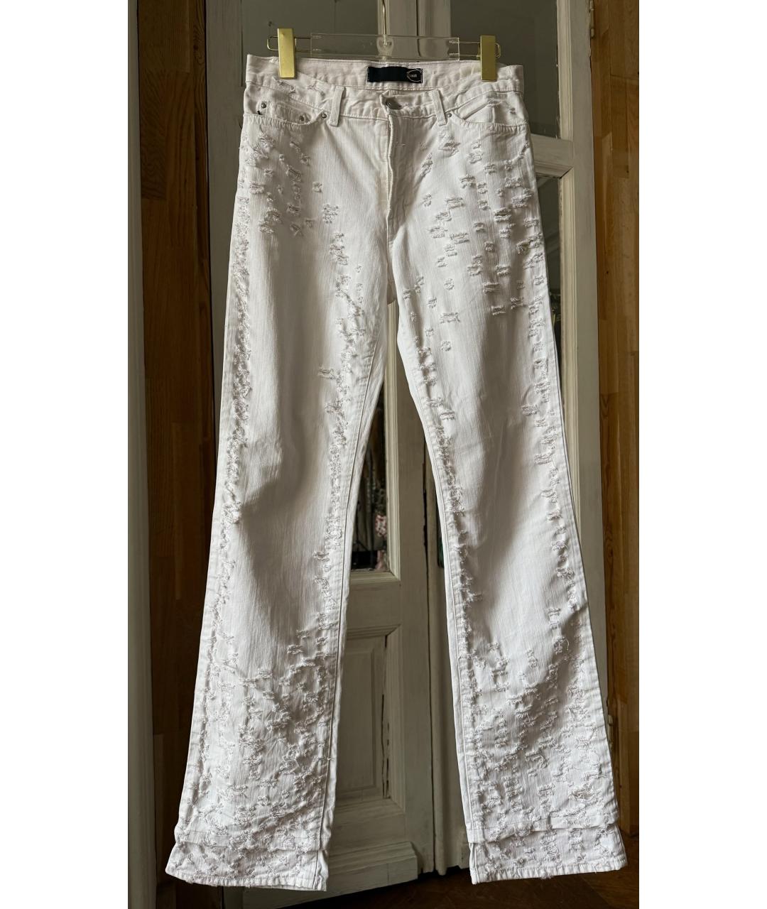 ROBERTO CAVALLI Белые прямые джинсы, фото 6
