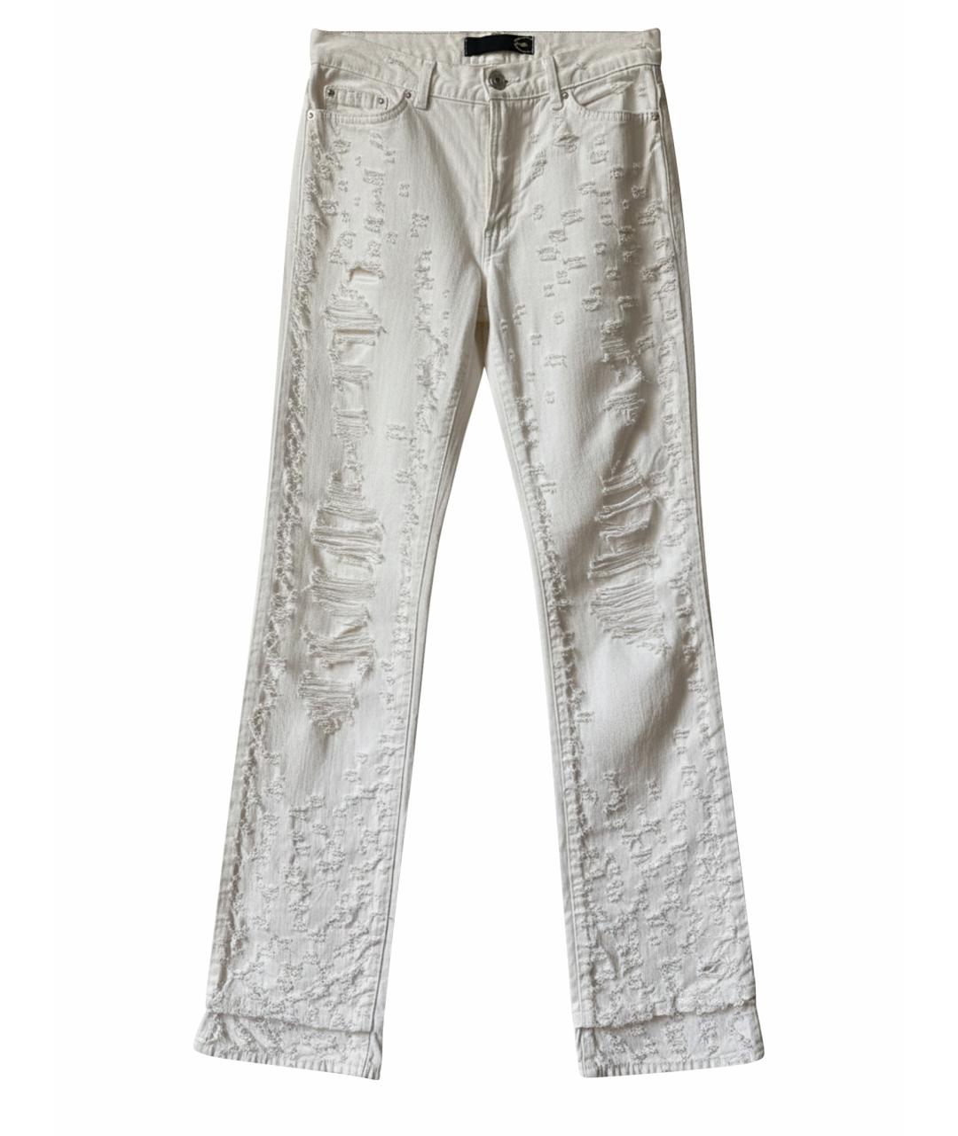 ROBERTO CAVALLI Белые прямые джинсы, фото 1