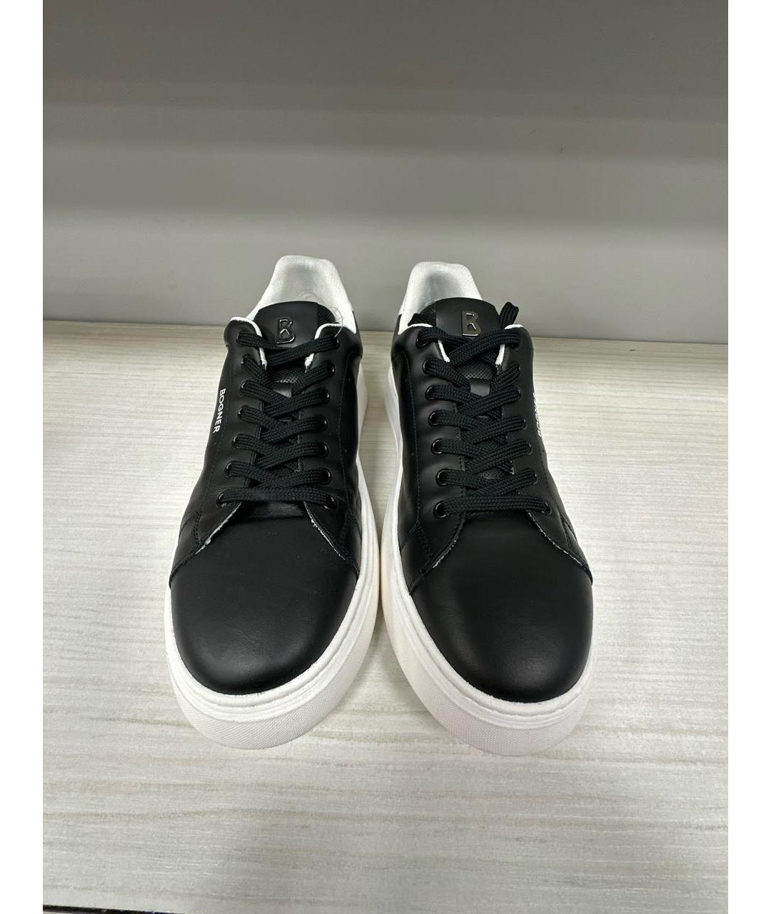 BOGNER Черные кожаные низкие кроссовки / кеды, фото 2
