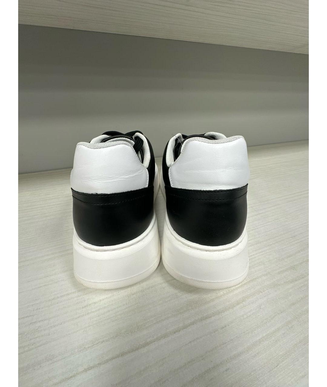 BOGNER Черные кожаные низкие кроссовки / кеды, фото 4