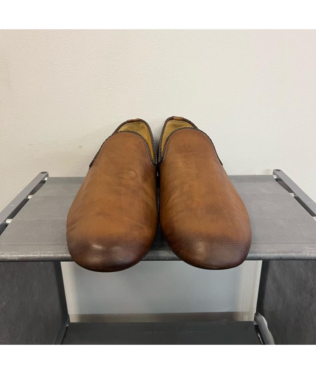 GUCCI Коричневые кожаные лоферы, фото 2