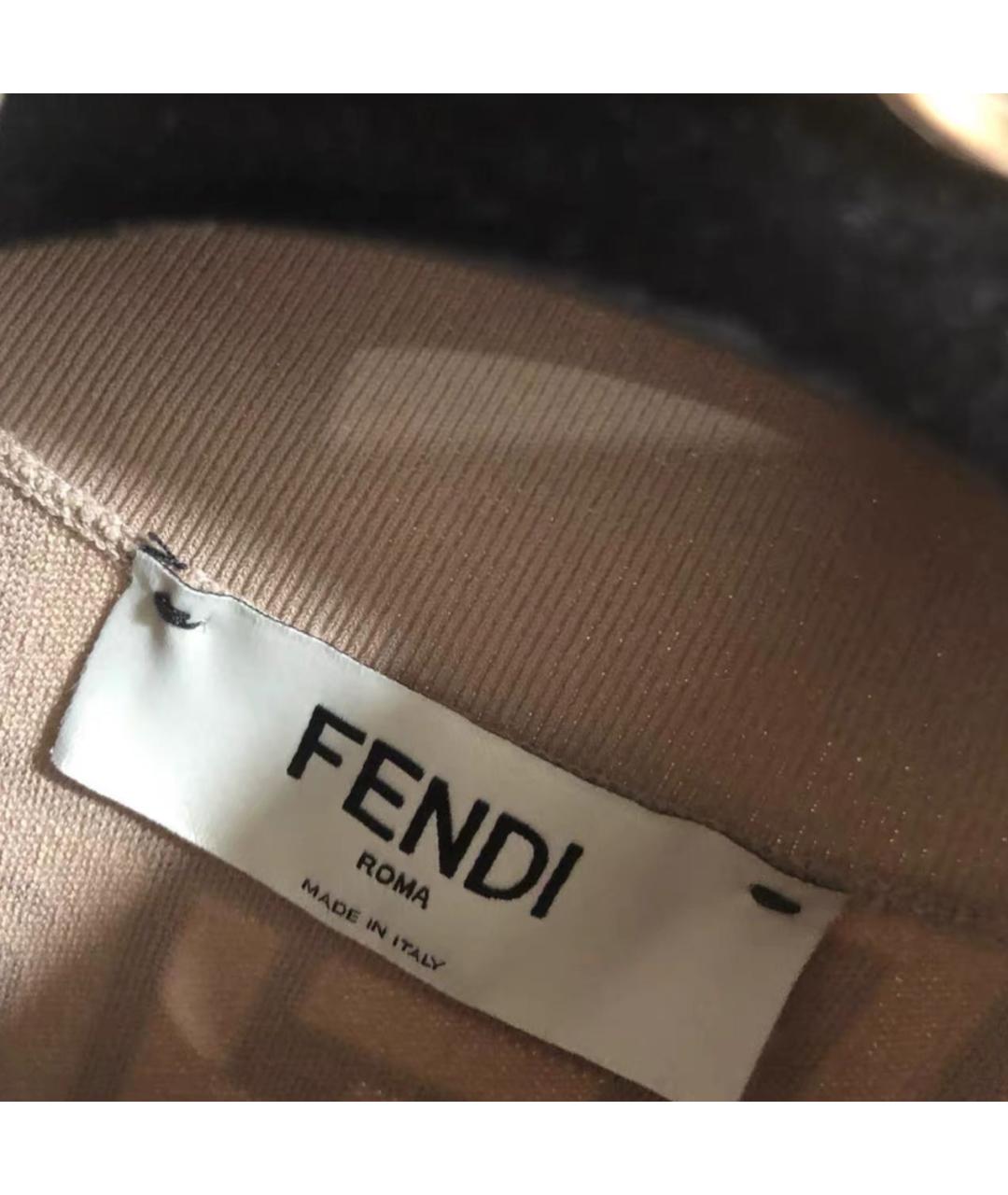FENDI Коричневое вечернее платье, фото 4