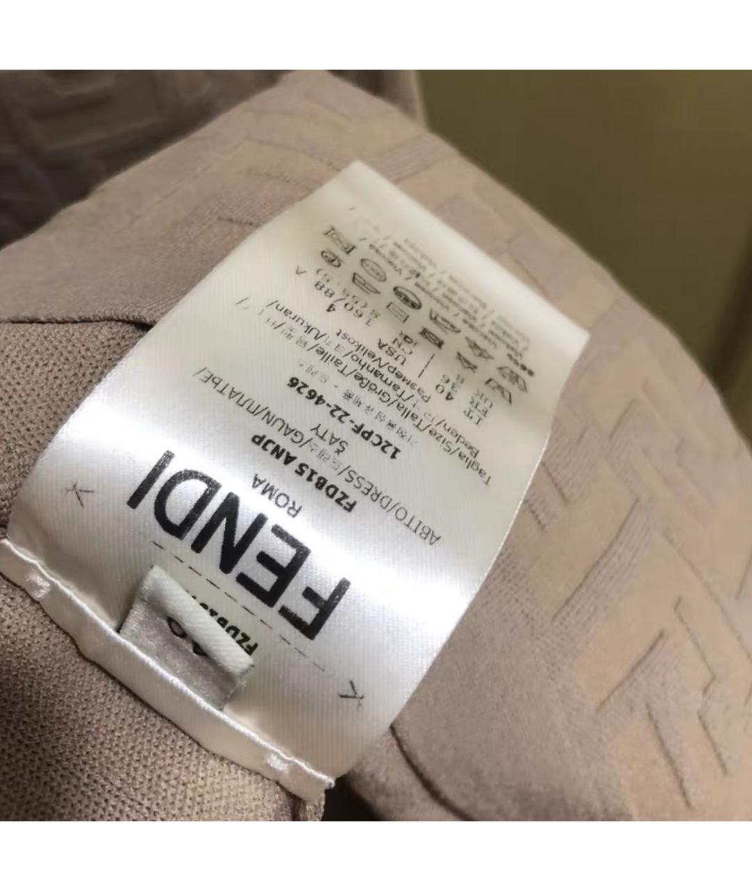 FENDI Коричневое вечернее платье, фото 5