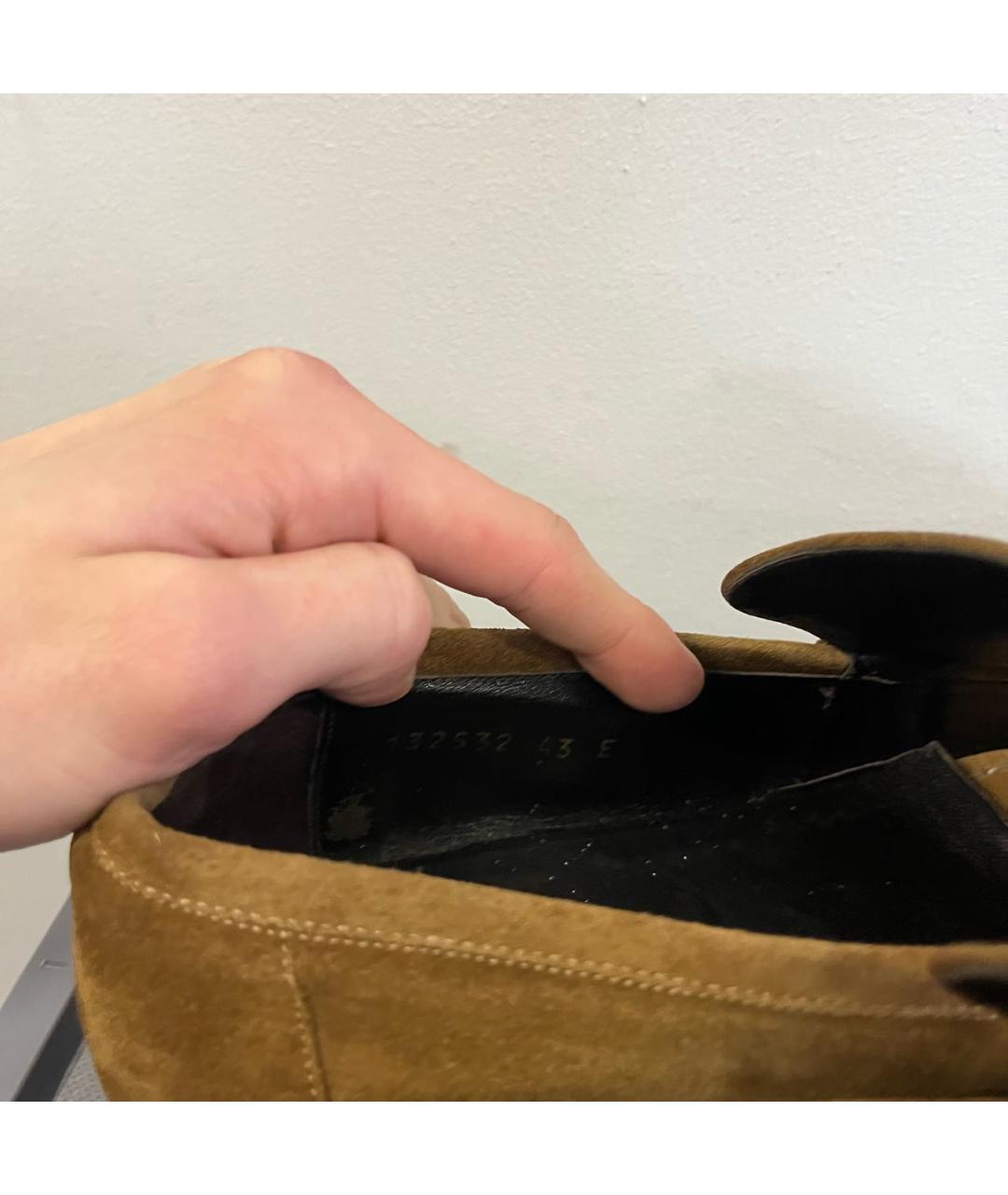 GUCCI Горчичные замшевые туфли, фото 6