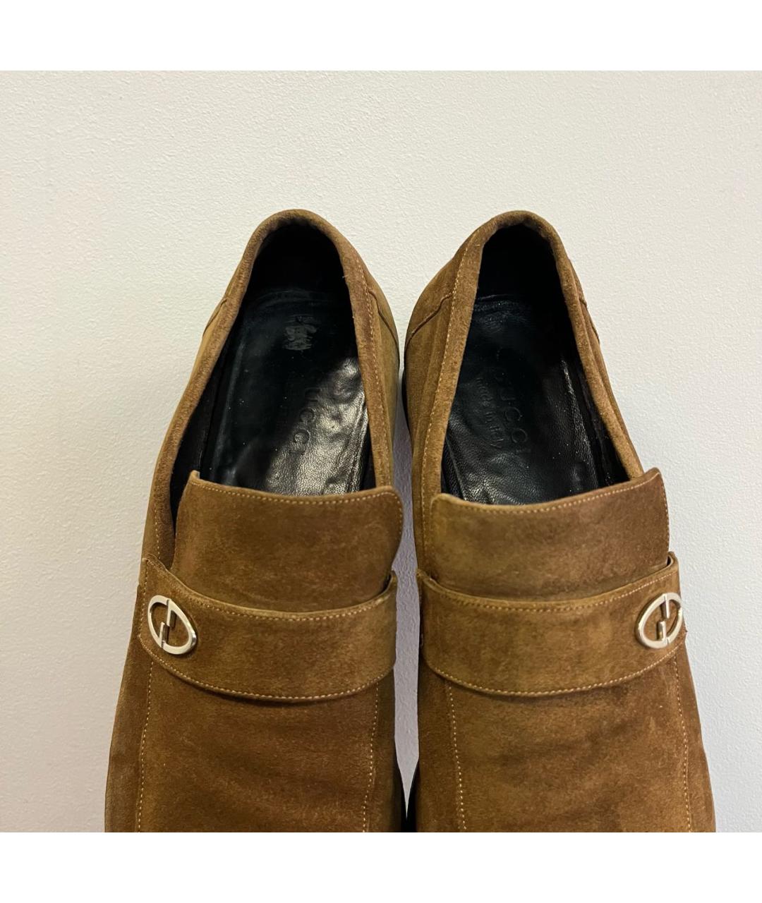 GUCCI Горчичные замшевые туфли, фото 5