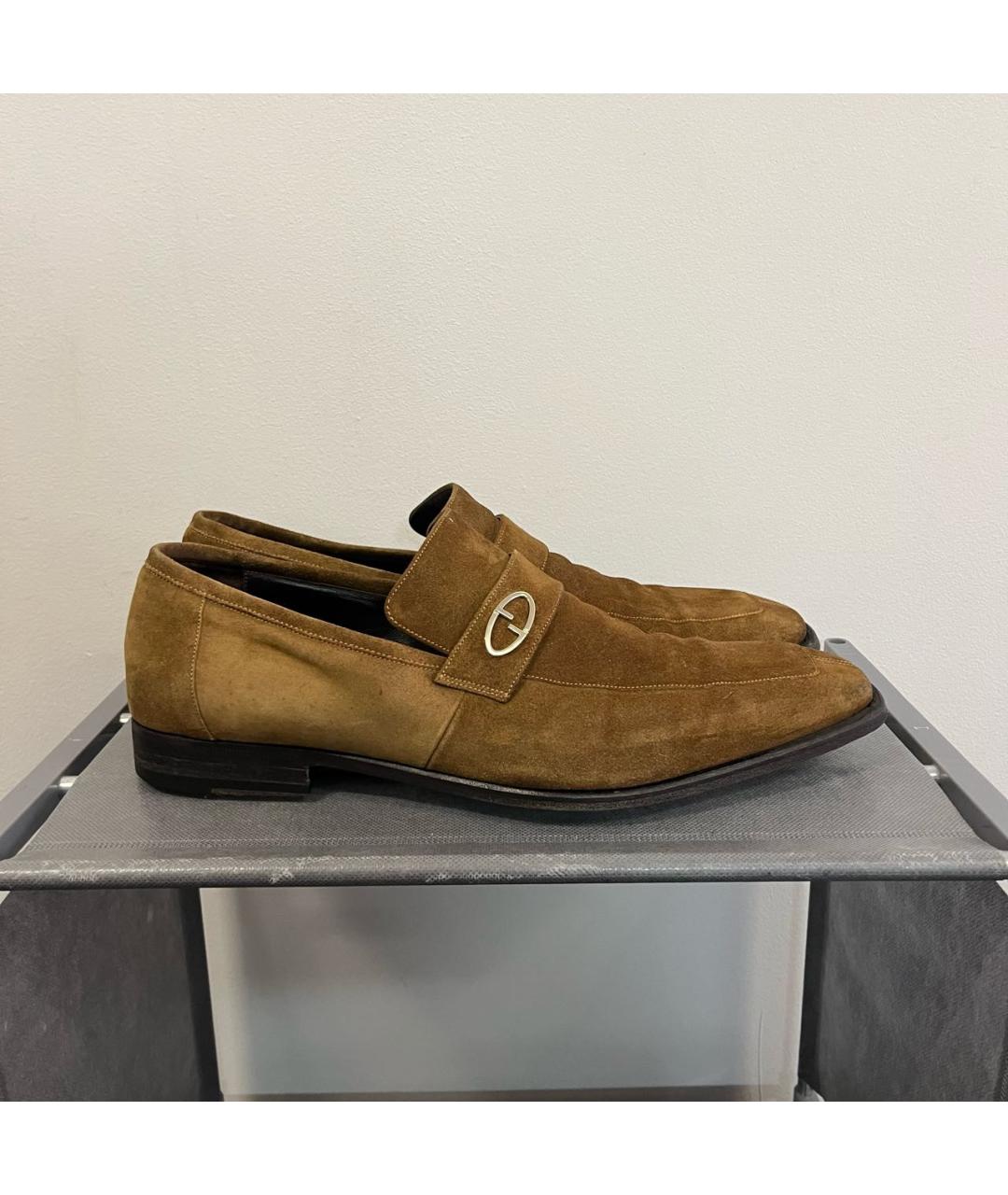 GUCCI Горчичные замшевые туфли, фото 7