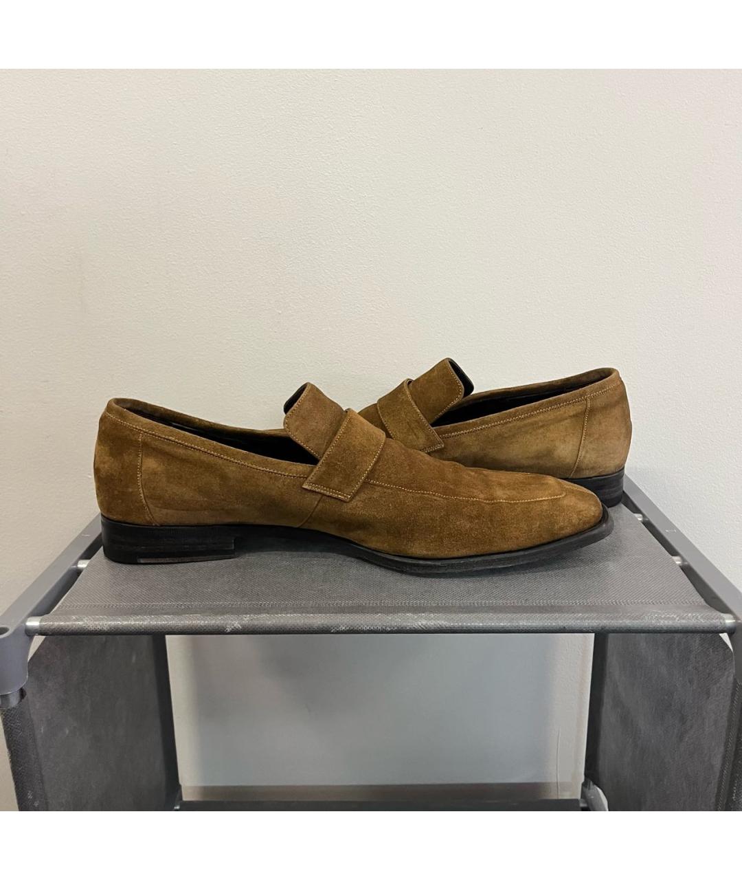 GUCCI Горчичные замшевые туфли, фото 4