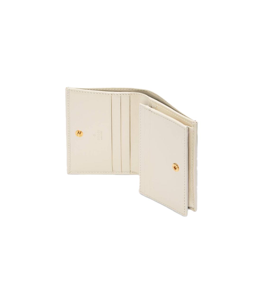 GUCCI Белый кожаный кошелек, фото 6