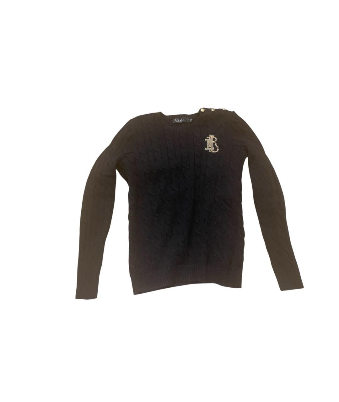 RALPH LAUREN Темно-синий хлопковый джемпер / свитер, фото 4