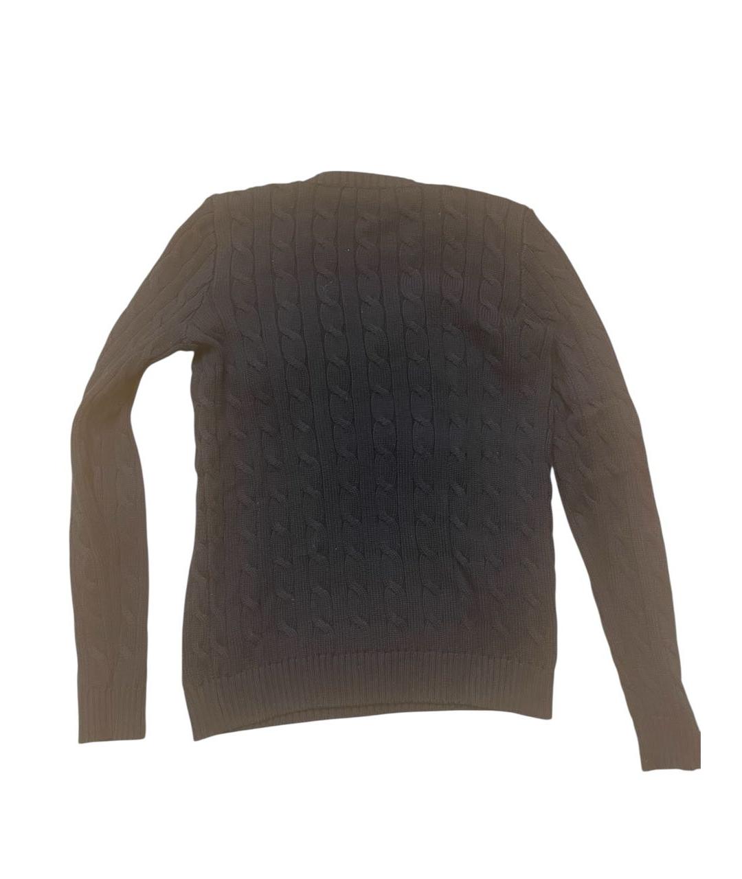 RALPH LAUREN Темно-синий хлопковый джемпер / свитер, фото 2