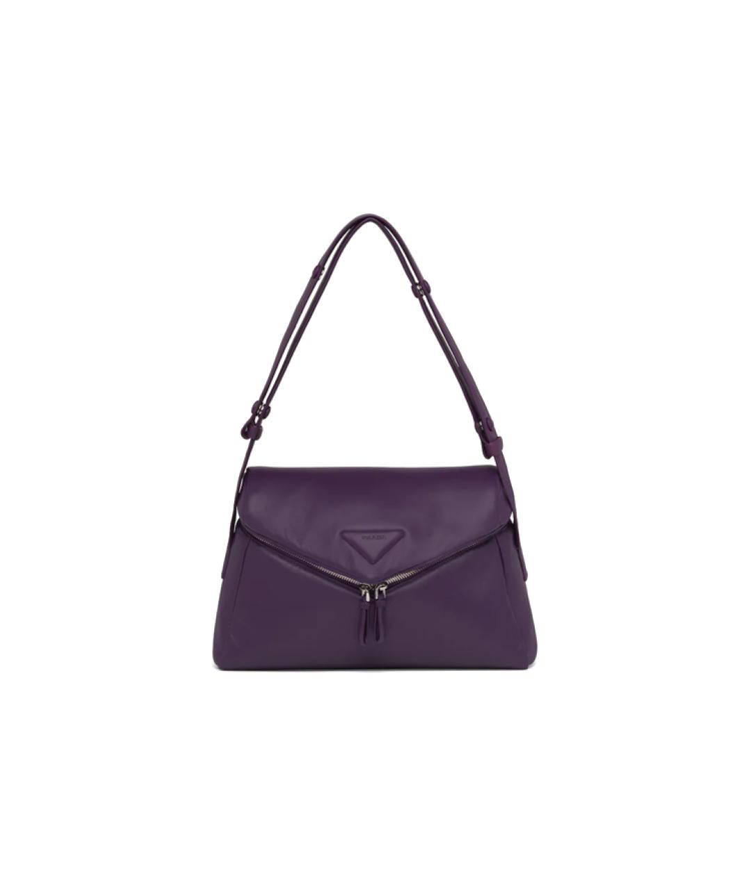 PRADA Фиолетовая кожаная сумка через плечо, фото 1