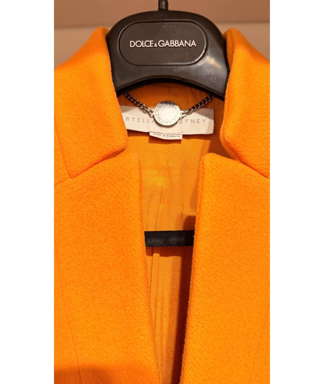 STELLA MCCARTNEY Оранжевое шерстяное пальто, фото 3