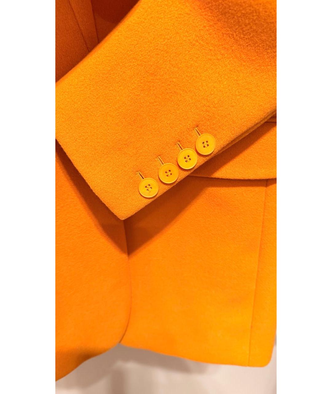 STELLA MCCARTNEY Оранжевое шерстяное пальто, фото 4