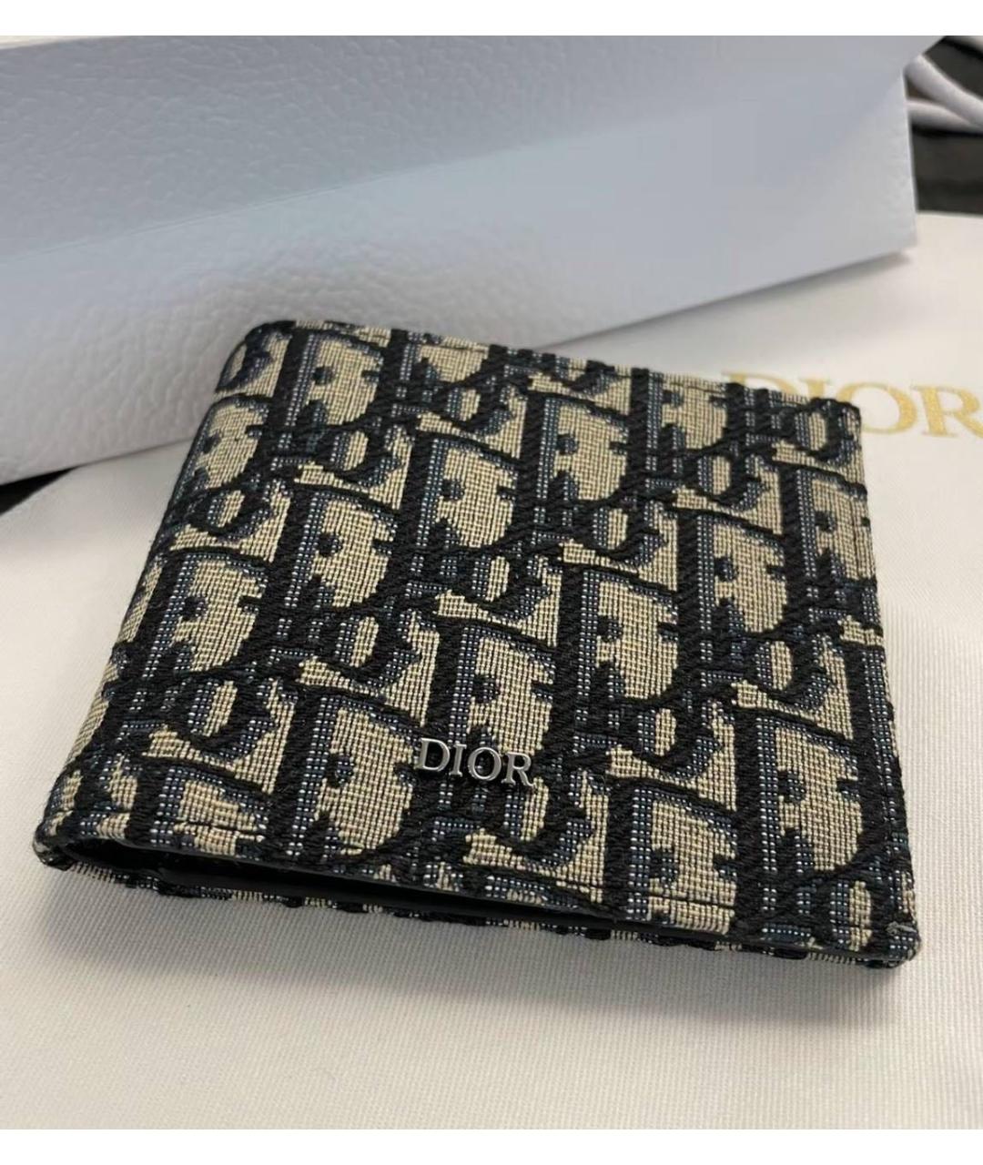 CHRISTIAN DIOR Бежевый кожаный кошелек, фото 6