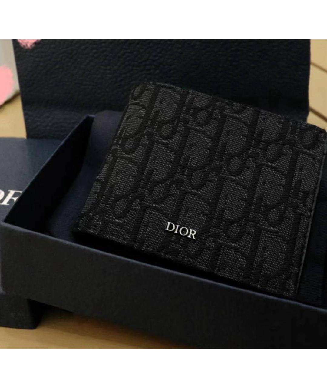 CHRISTIAN DIOR Антрацитовый кошелек, фото 6