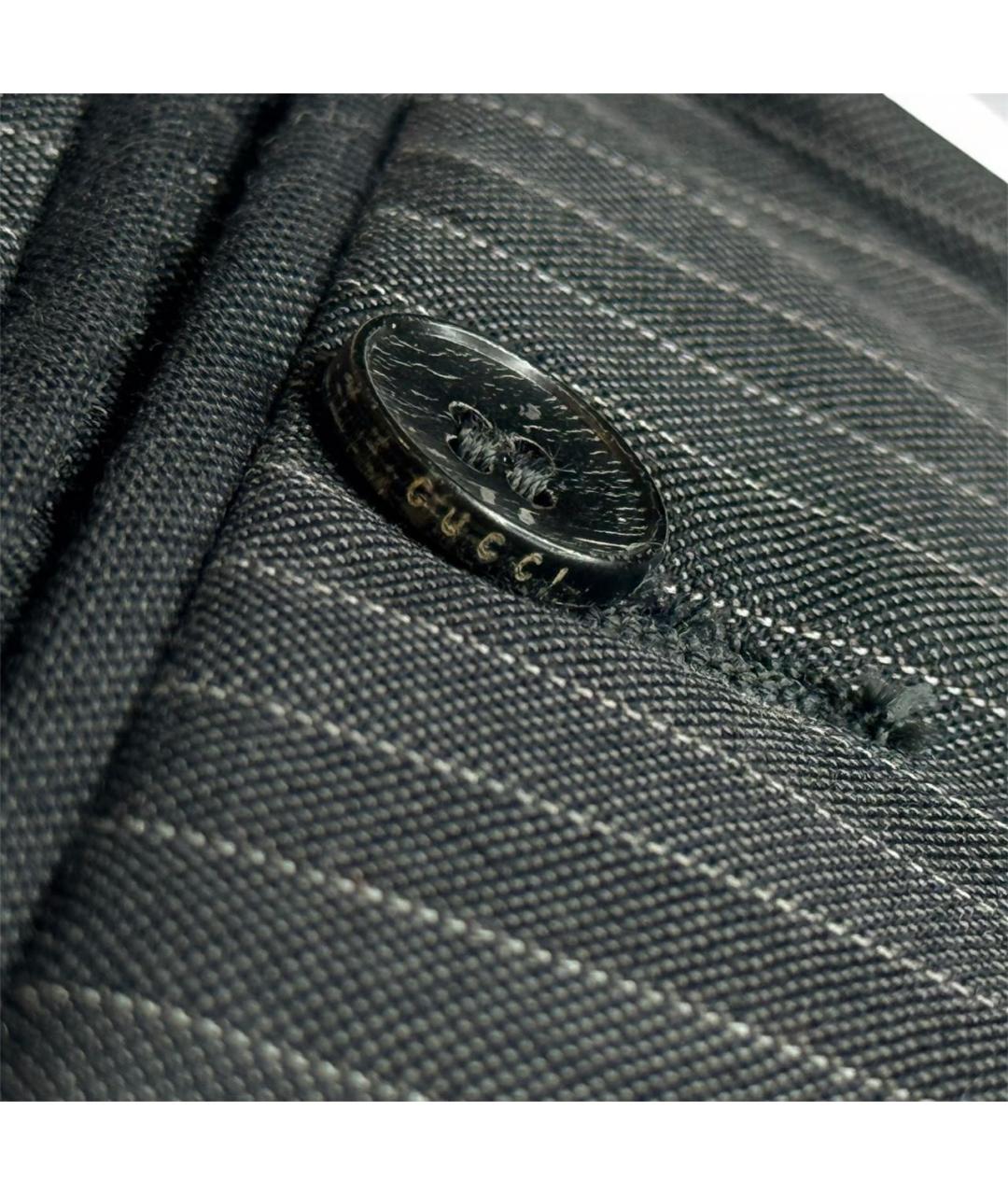 GUCCI Серые шерстяные классические брюки, фото 5