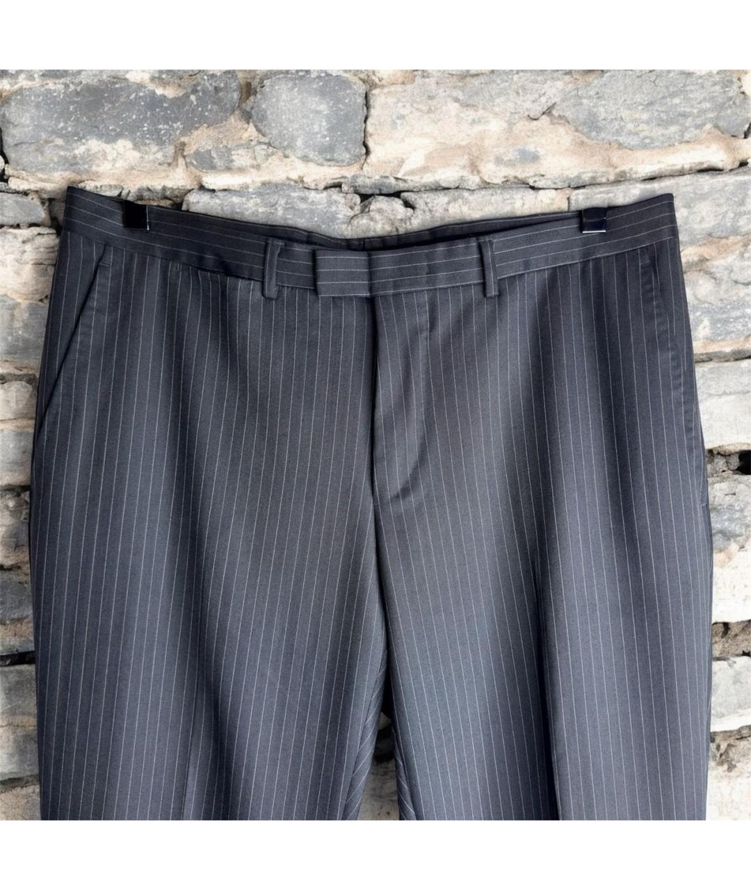 GUCCI Серые шерстяные классические брюки, фото 2