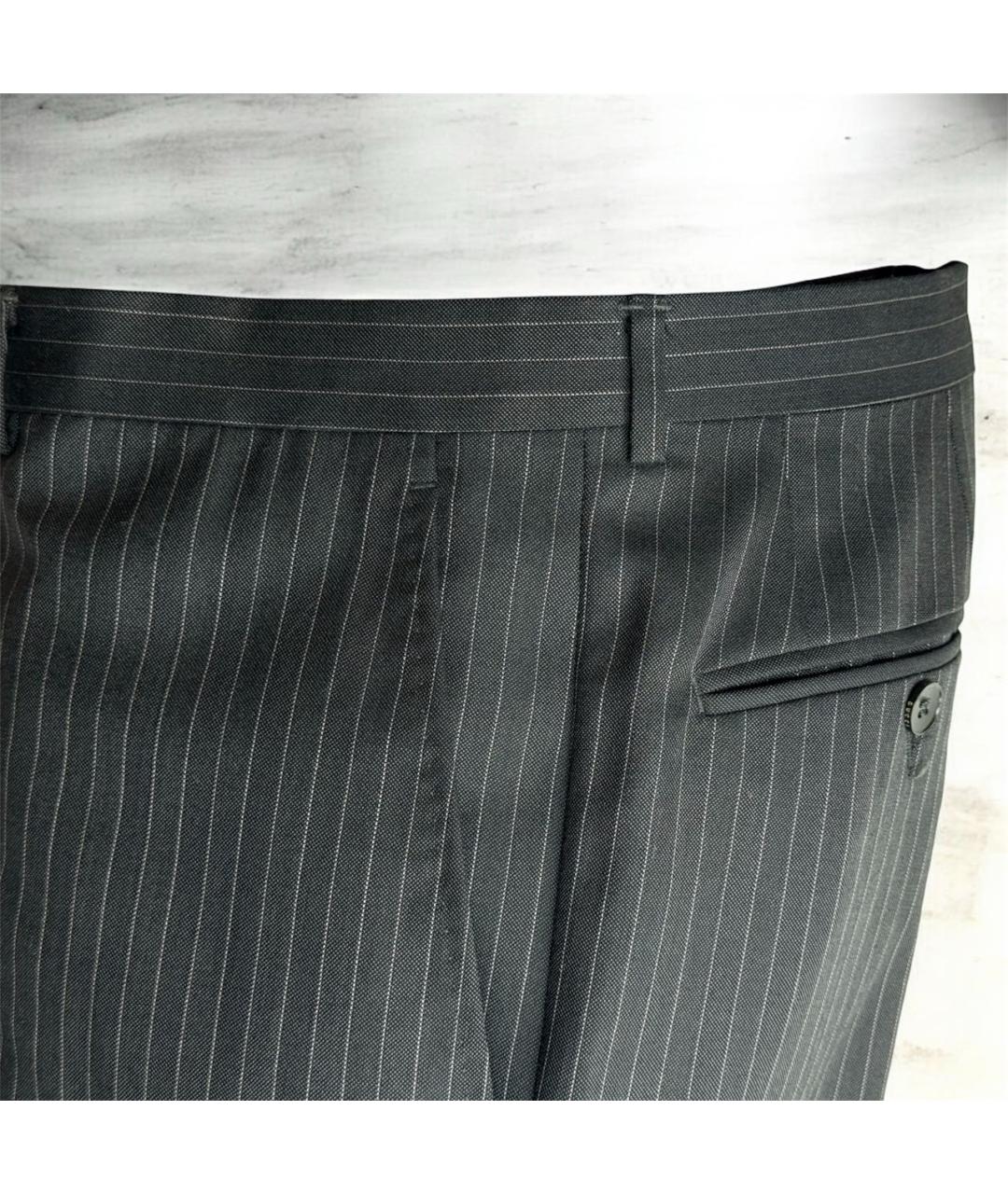 GUCCI Серые шерстяные классические брюки, фото 7