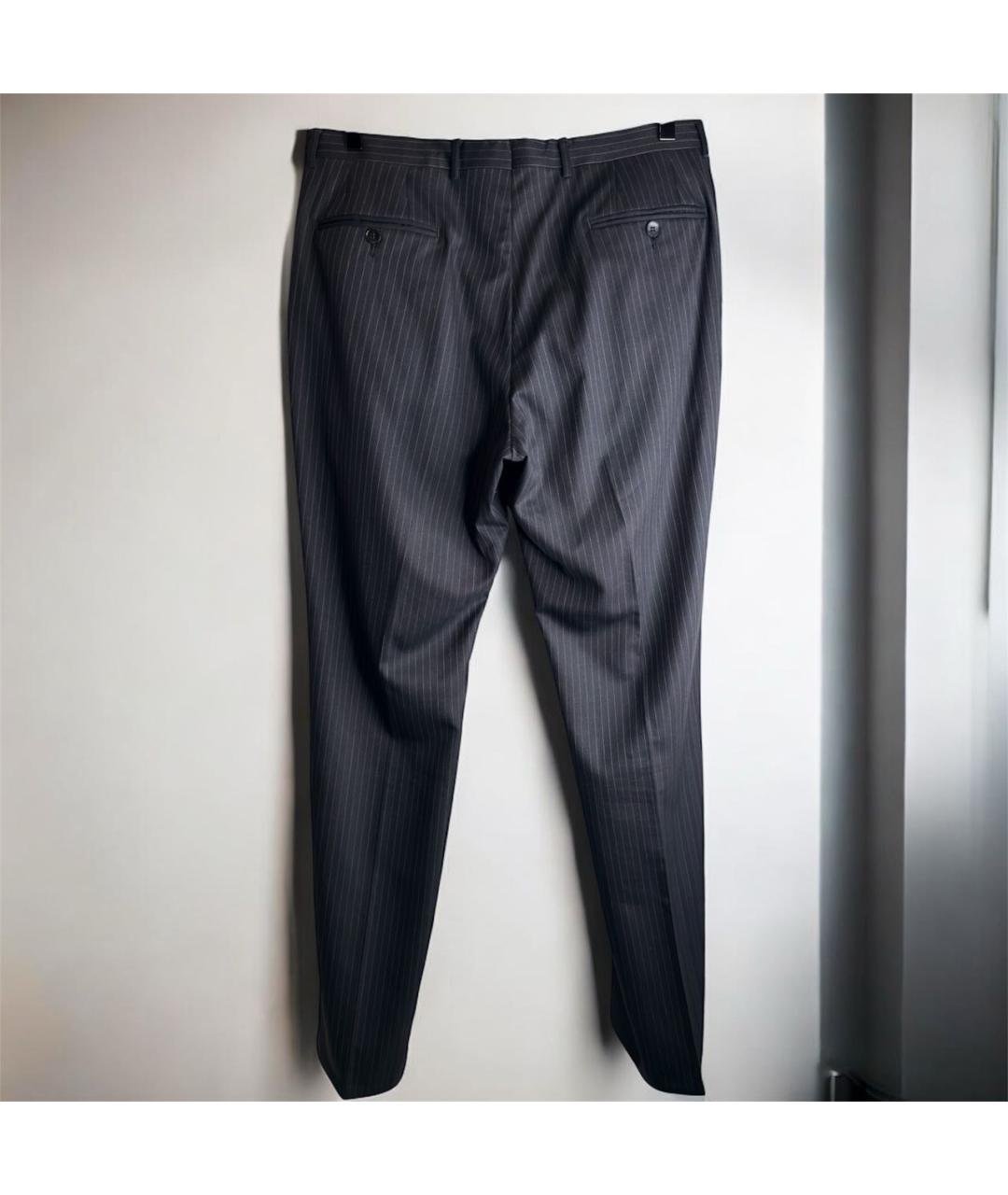 GUCCI Серые шерстяные классические брюки, фото 4