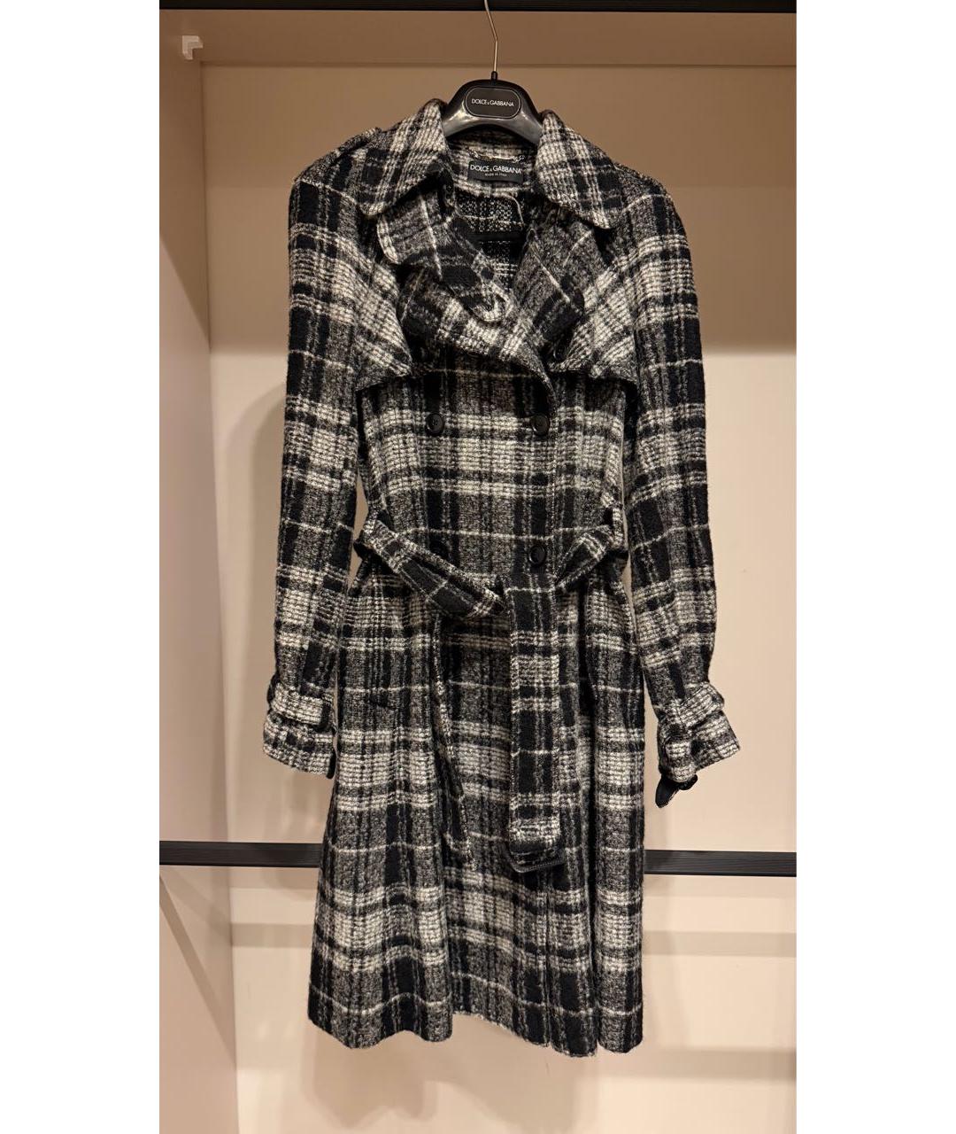 DOLCE&GABBANA Черное шерстяное пальто, фото 7