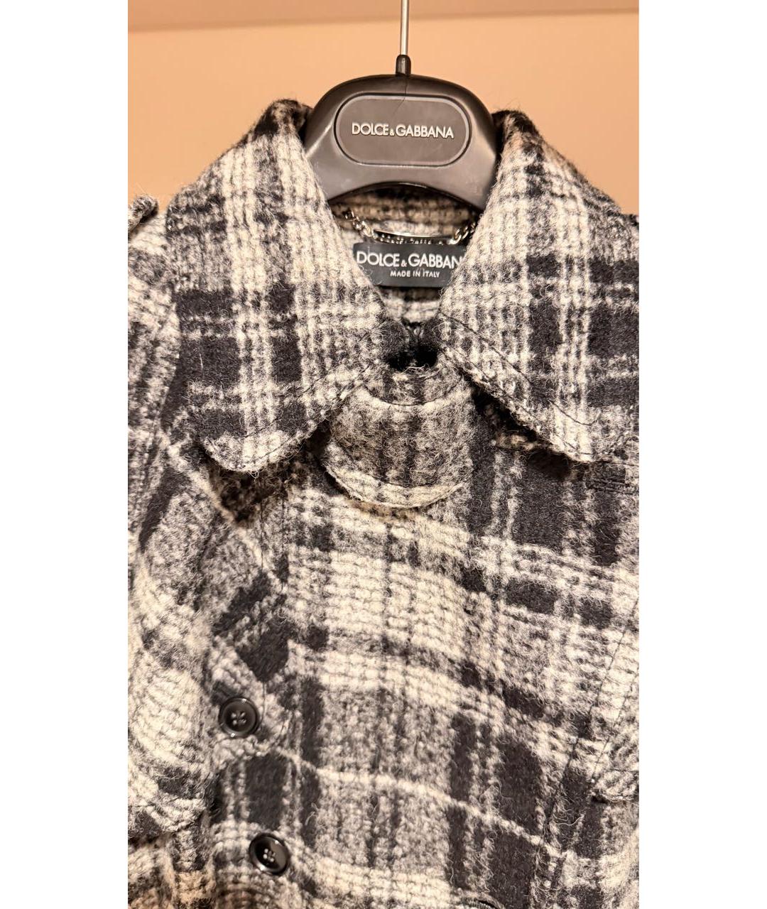 DOLCE&GABBANA Черное шерстяное пальто, фото 5