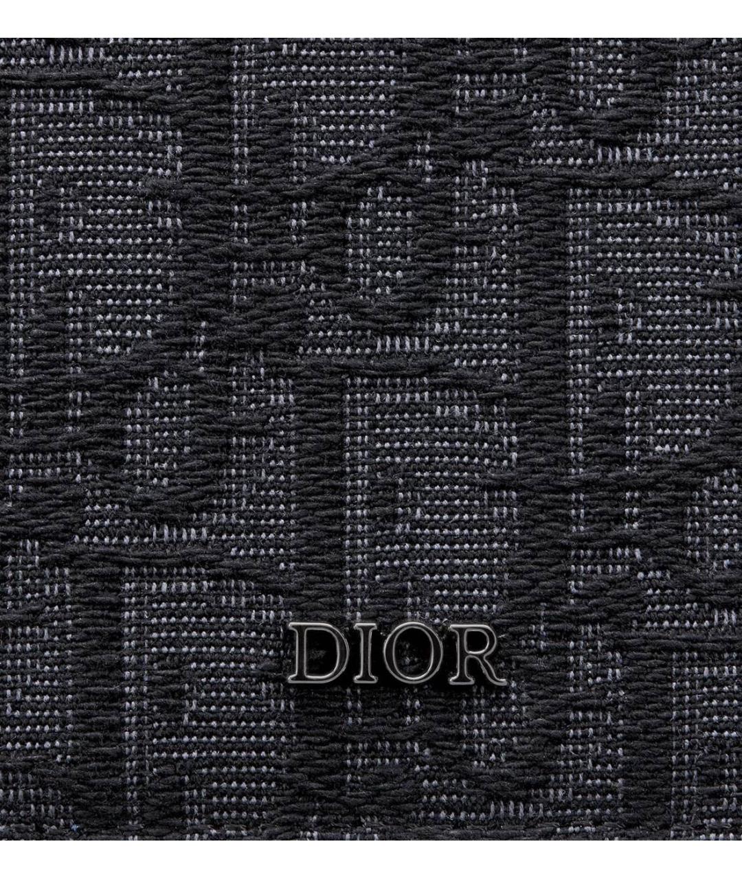 CHRISTIAN DIOR Антрацитовый кожаный кардхолдер, фото 5