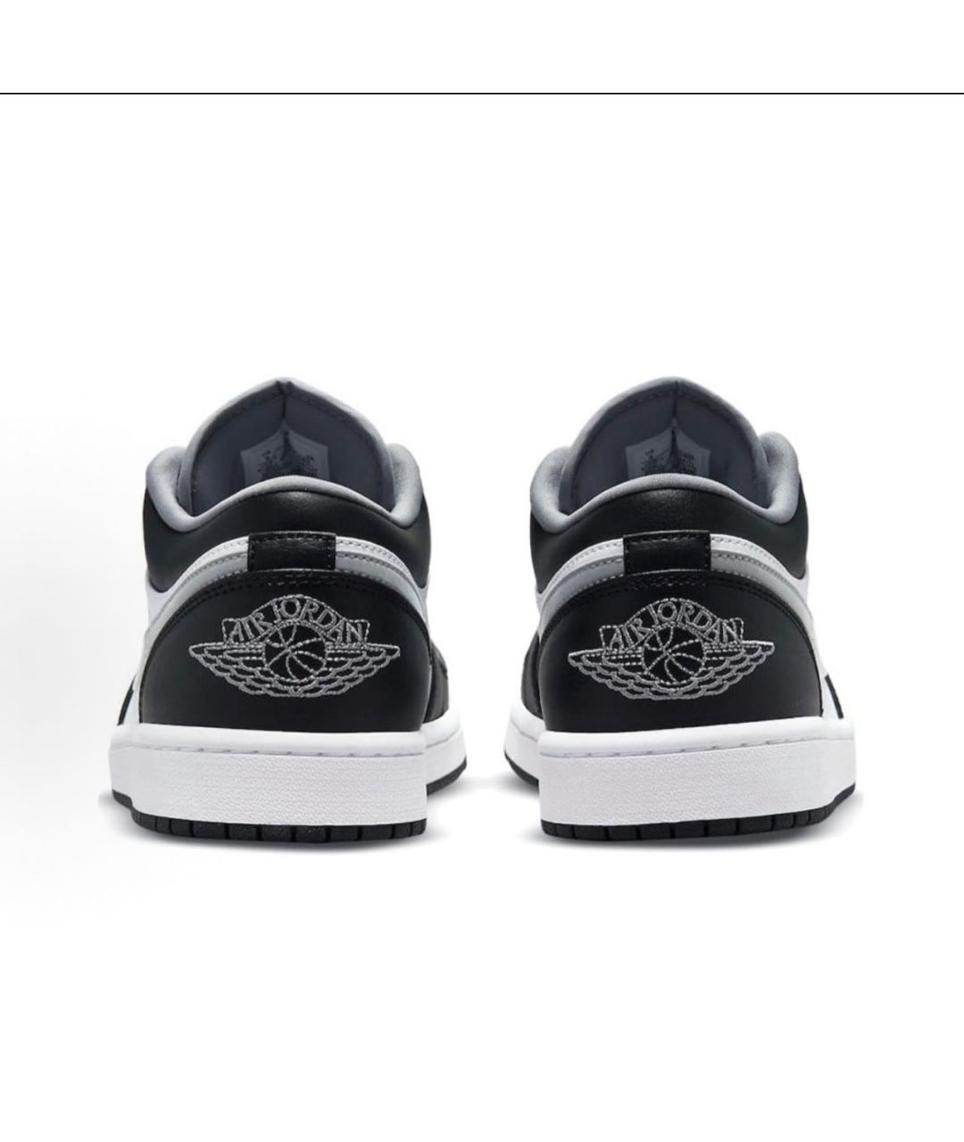 JORDAN Черные кожаные низкие кроссовки / кеды, фото 5