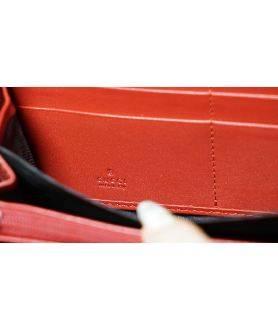 GUCCI Красный кожаный кошелек, фото 7