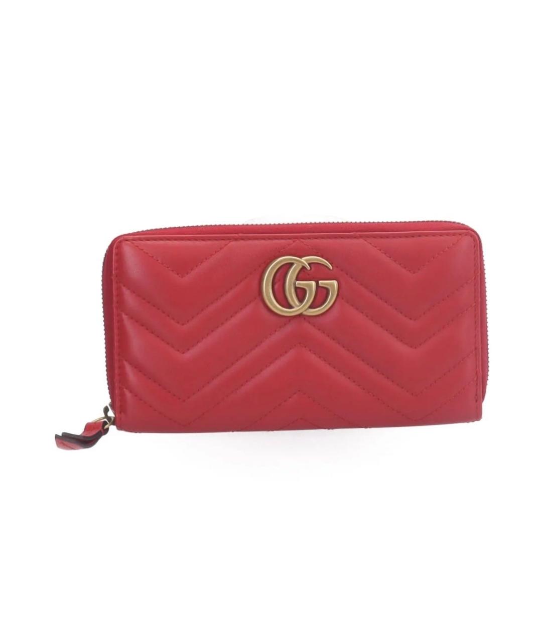 GUCCI Красный кожаный кошелек, фото 9