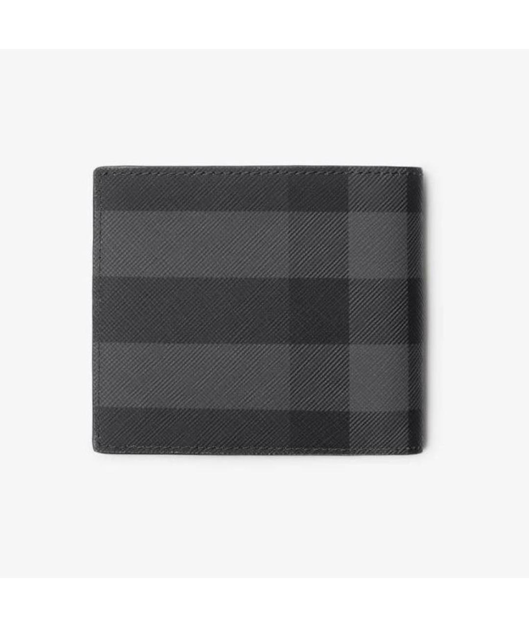 BURBERRY Антрацитовый кожаный кошелек, фото 3