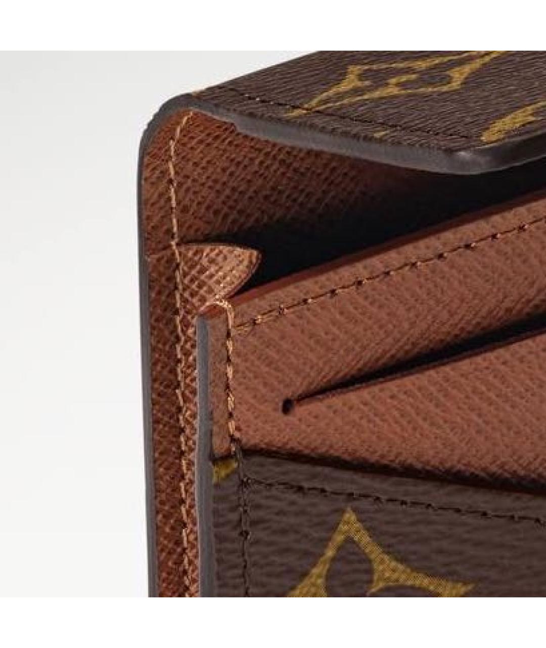 LOUIS VUITTON Коричневый кардхолдер, фото 5