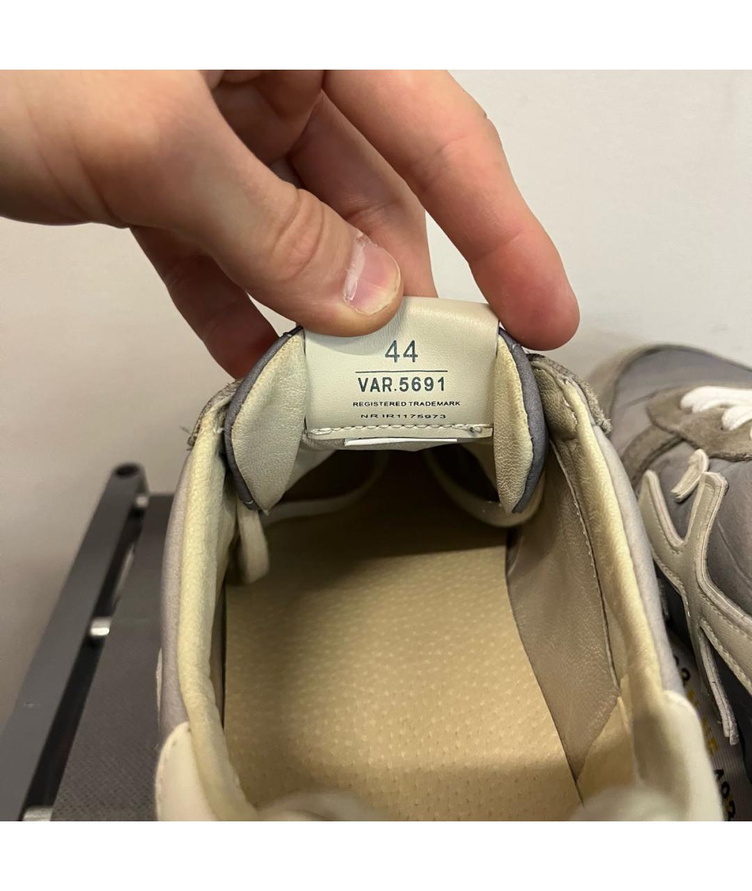 PREMIATA Серые замшевые низкие кроссовки / кеды, фото 5