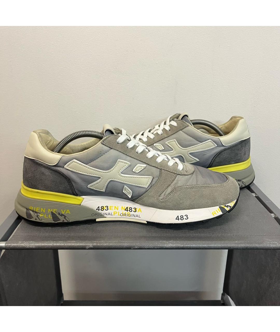 PREMIATA Серые замшевые низкие кроссовки / кеды, фото 4