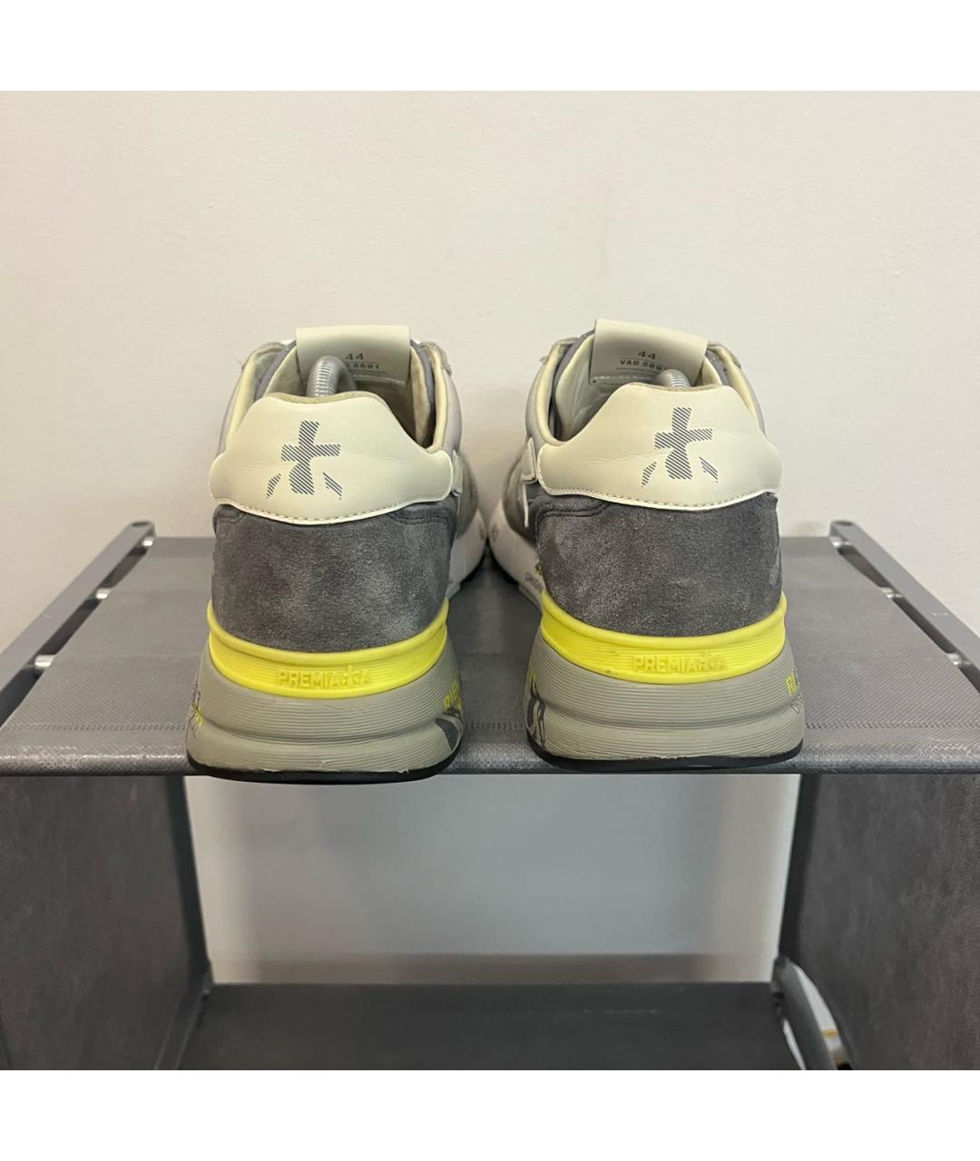 PREMIATA Серые замшевые низкие кроссовки / кеды, фото 3