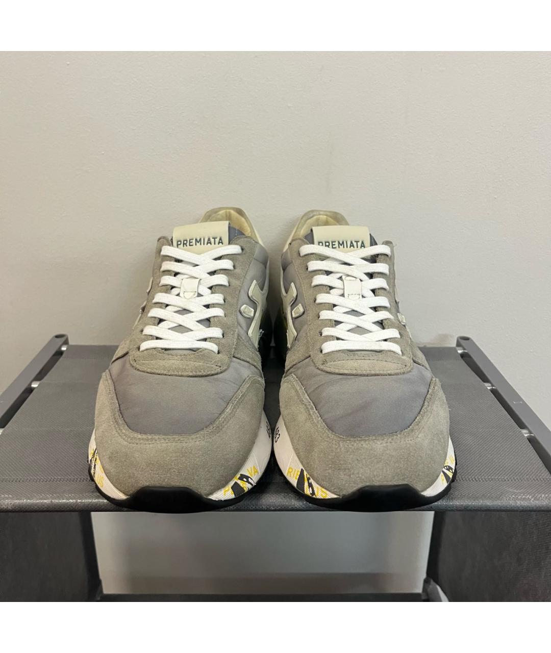 PREMIATA Серые замшевые низкие кроссовки / кеды, фото 2